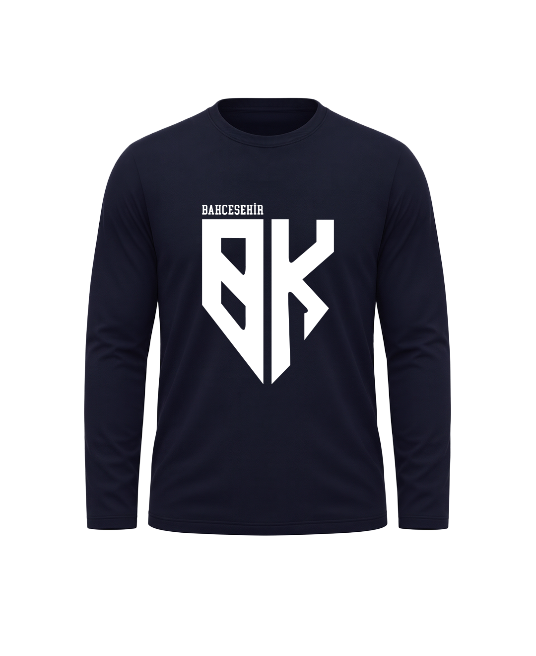 Bahçeşehir BK Logo Baskılı Lacoste Kumaş Sweatshirt (Mevsimlik)
