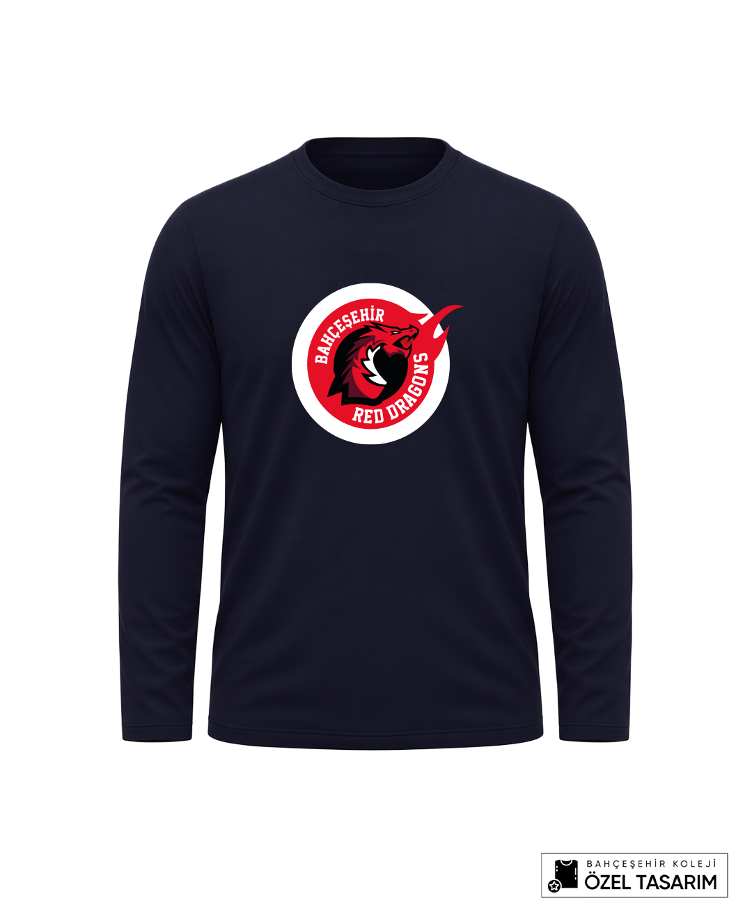 Bahçeşehir Red Dragons Baskılı Lacoste Kumaş Sweatshirt (Mevsimlik)