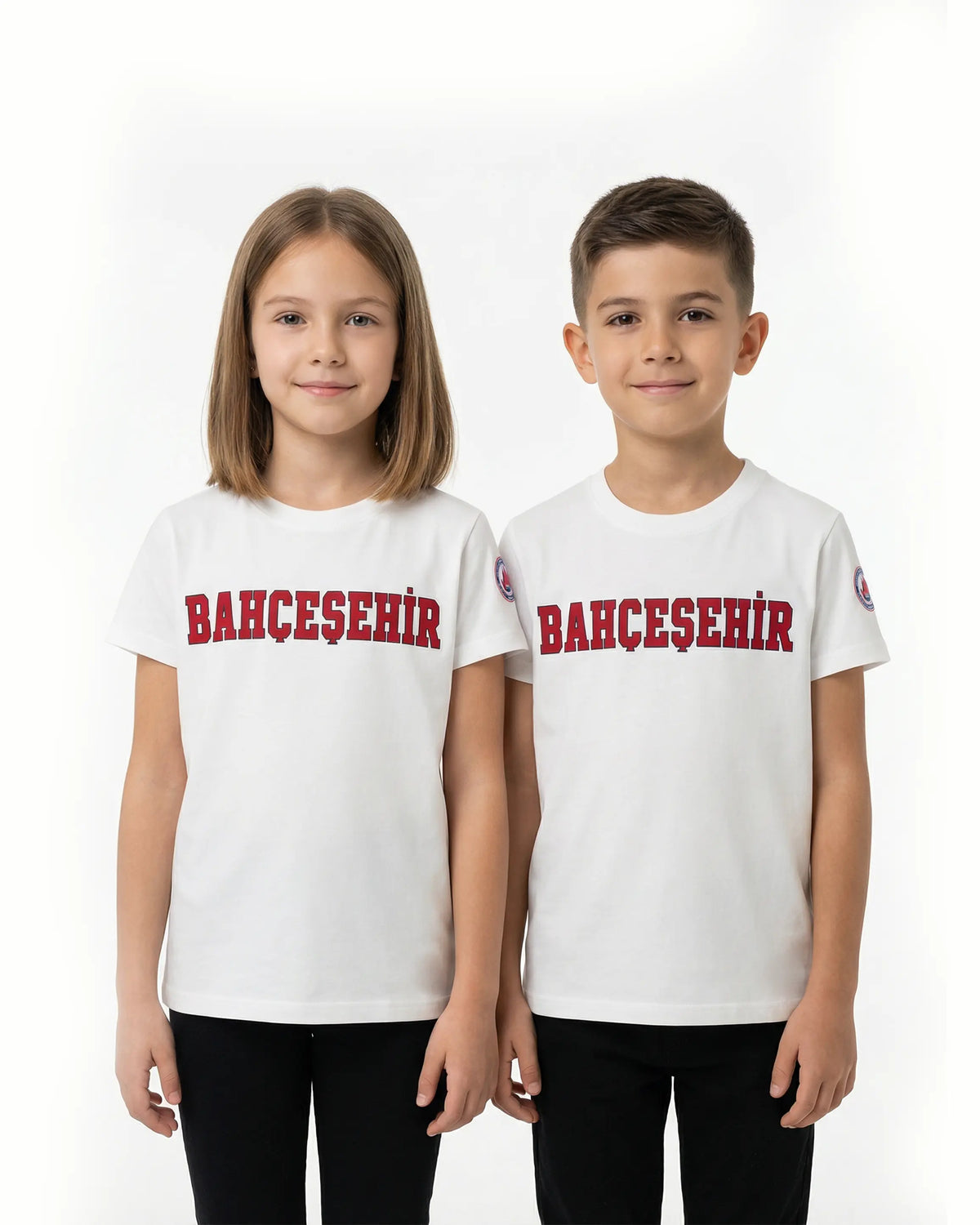 Bahçeşehir Kırmızı Logolu Beyaz T-Shirt bigkeepcollection