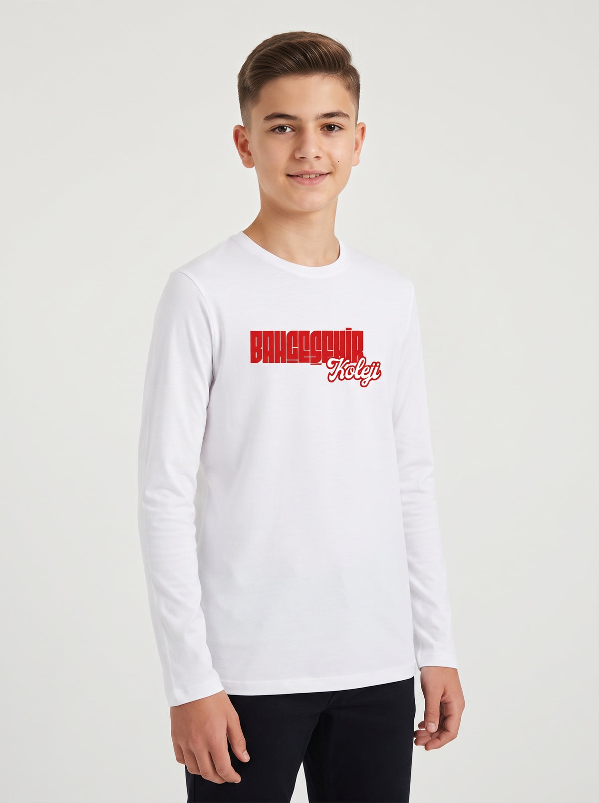 Bahçeşehir Koleji Yazı Baskılı Lacoste Kumaş Sweatshirt (Mevsimlik)