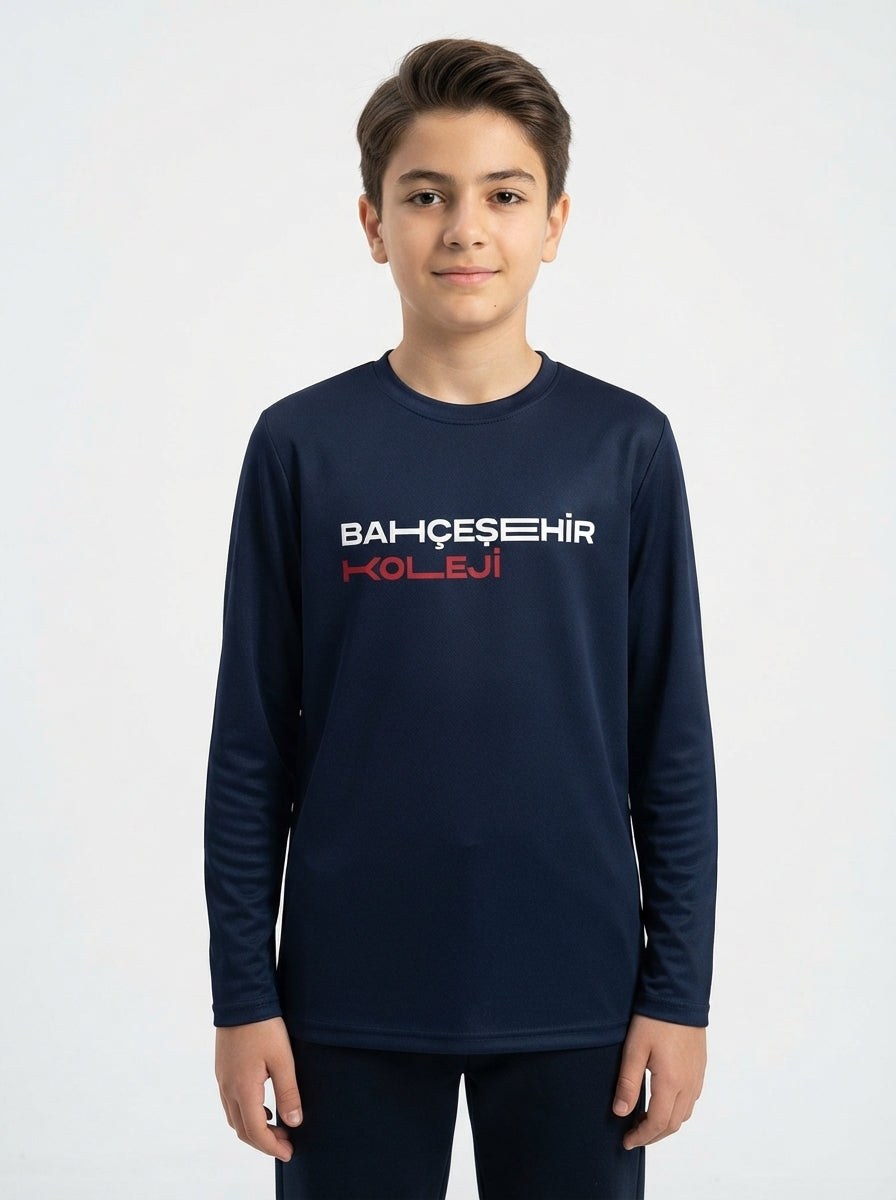 Bahçeşehir Modern Yazı Baskılı Lacoste Kumaş Sweatshirt (Mevsimlik)