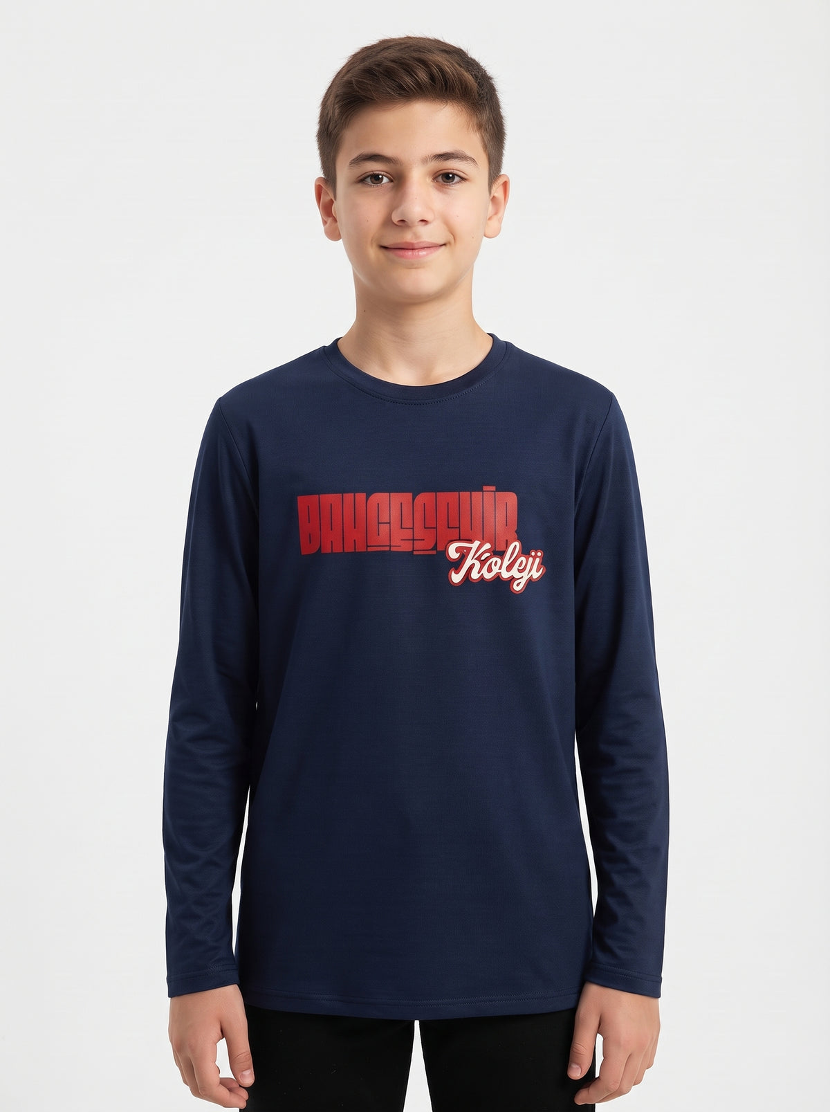 Bahçeşehir Koleji Yazı Baskılı Lacoste Kumaş Sweatshirt (Mevsimlik)