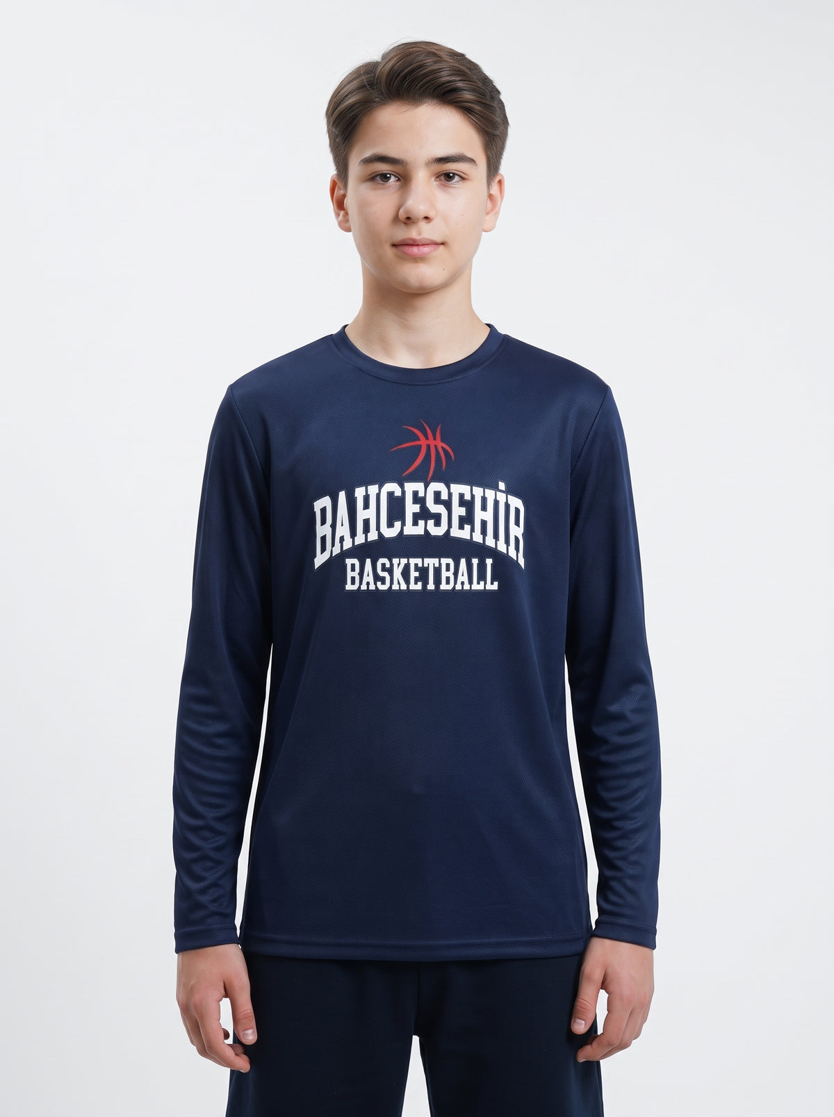 Bahçeşehir Basketball Baskılı Lacoste Kumaş Sweatshirt (Mevsimlik)