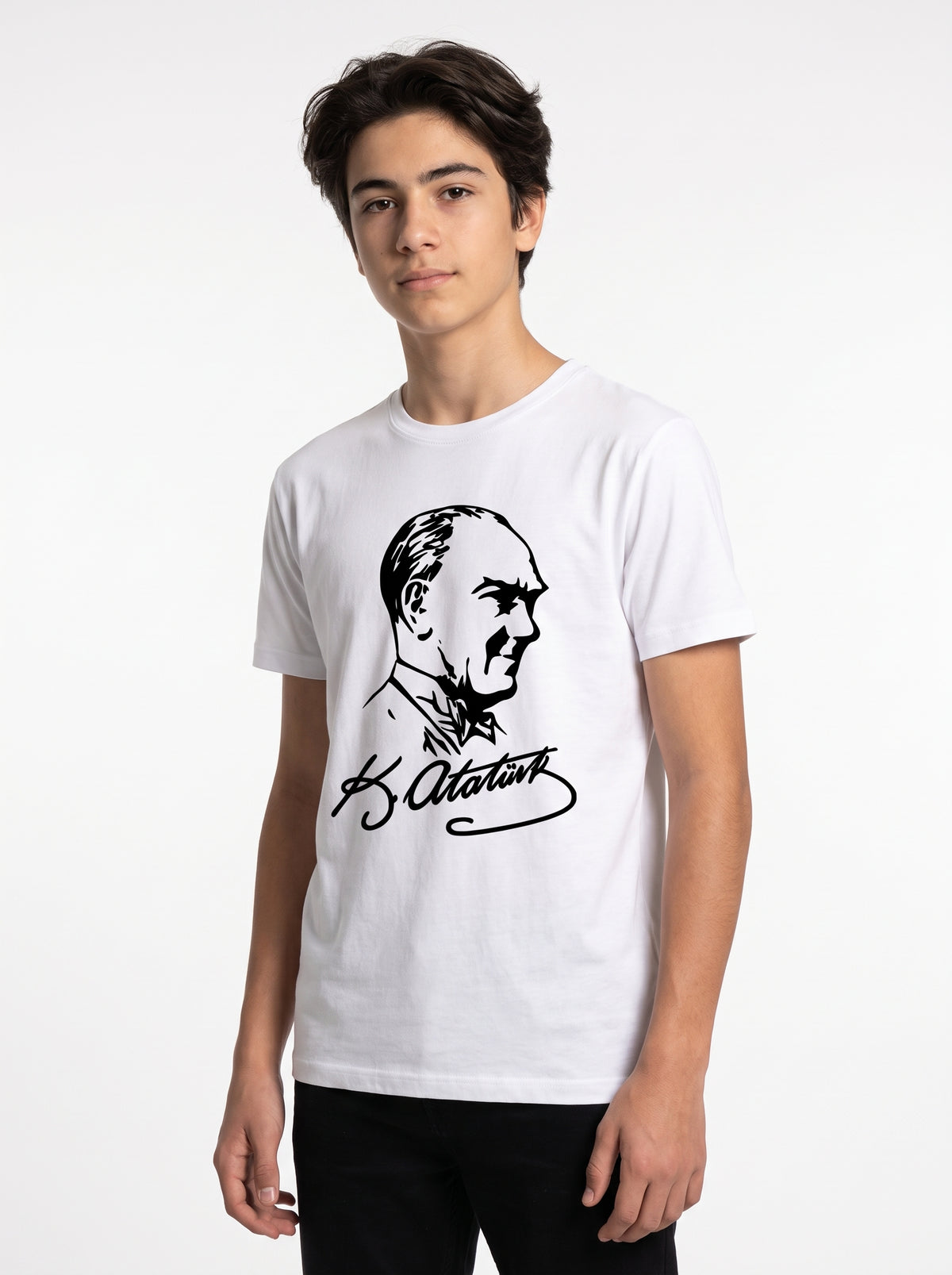 Atatürk Portre ve İmza Baskılı Tişört