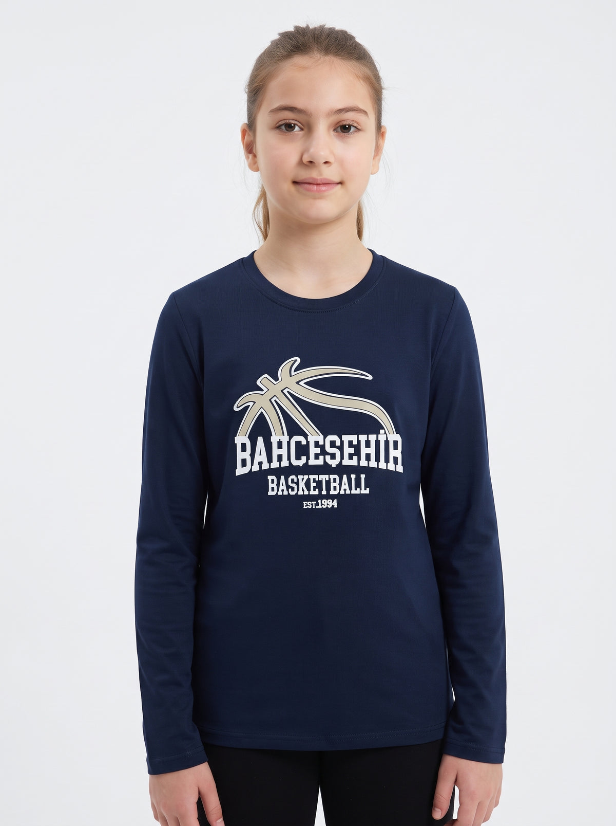 Bahçeşehir Basketball Baskılı Lacoste Kumaş Sweatshirt (Mevsimlik)