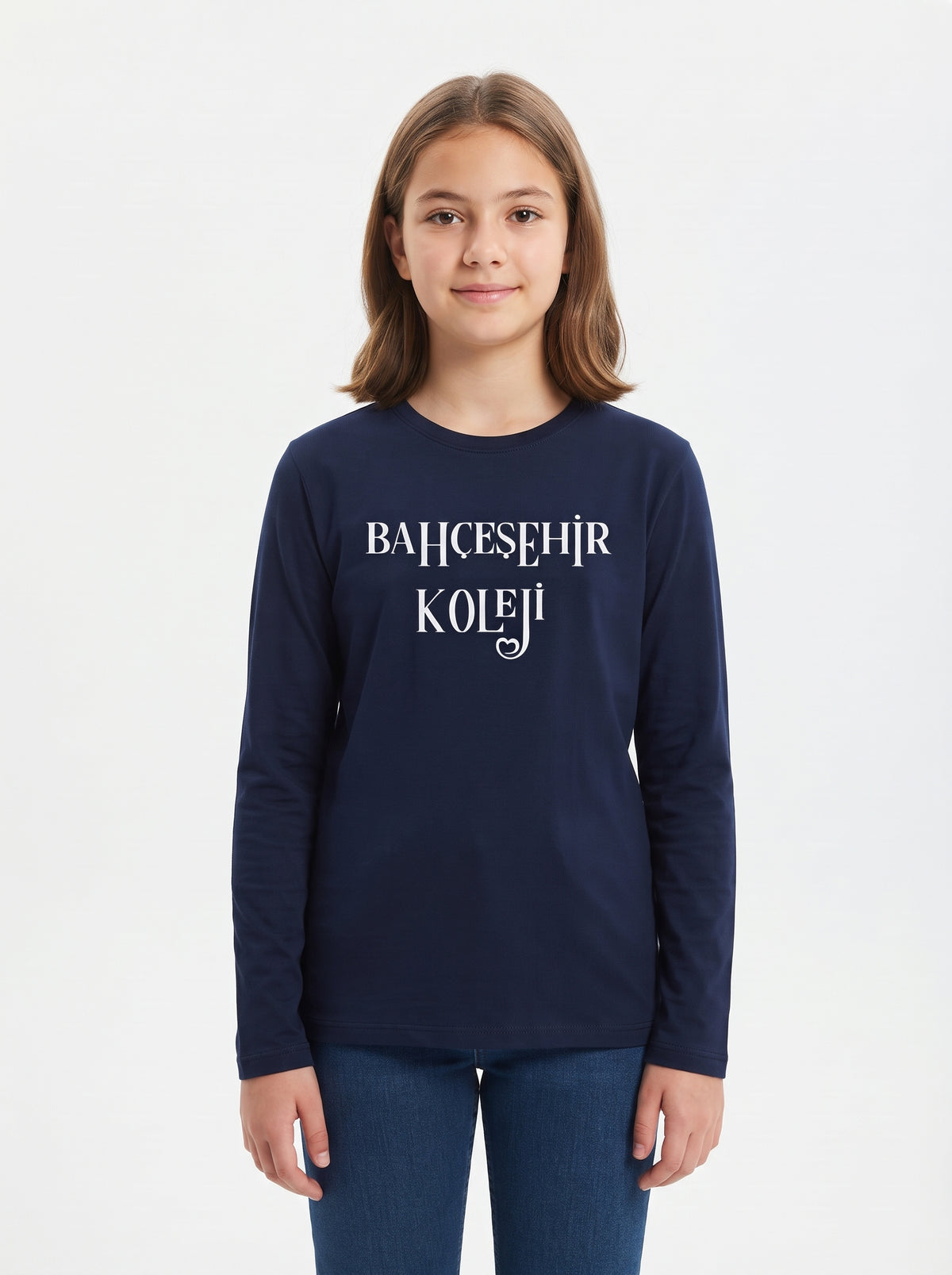 Bahçeşehir Koleji Yazı Baskılı Lacoste Kumaş Sweatshirt (Mevsimlik)