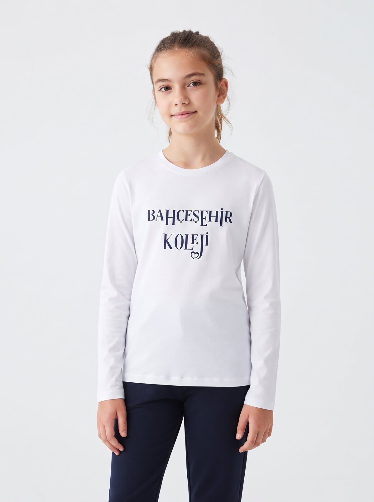 Bahçeşehir Koleji Yazı Baskılı Lacoste Kumaş Sweatshirt (Mevsimlik)