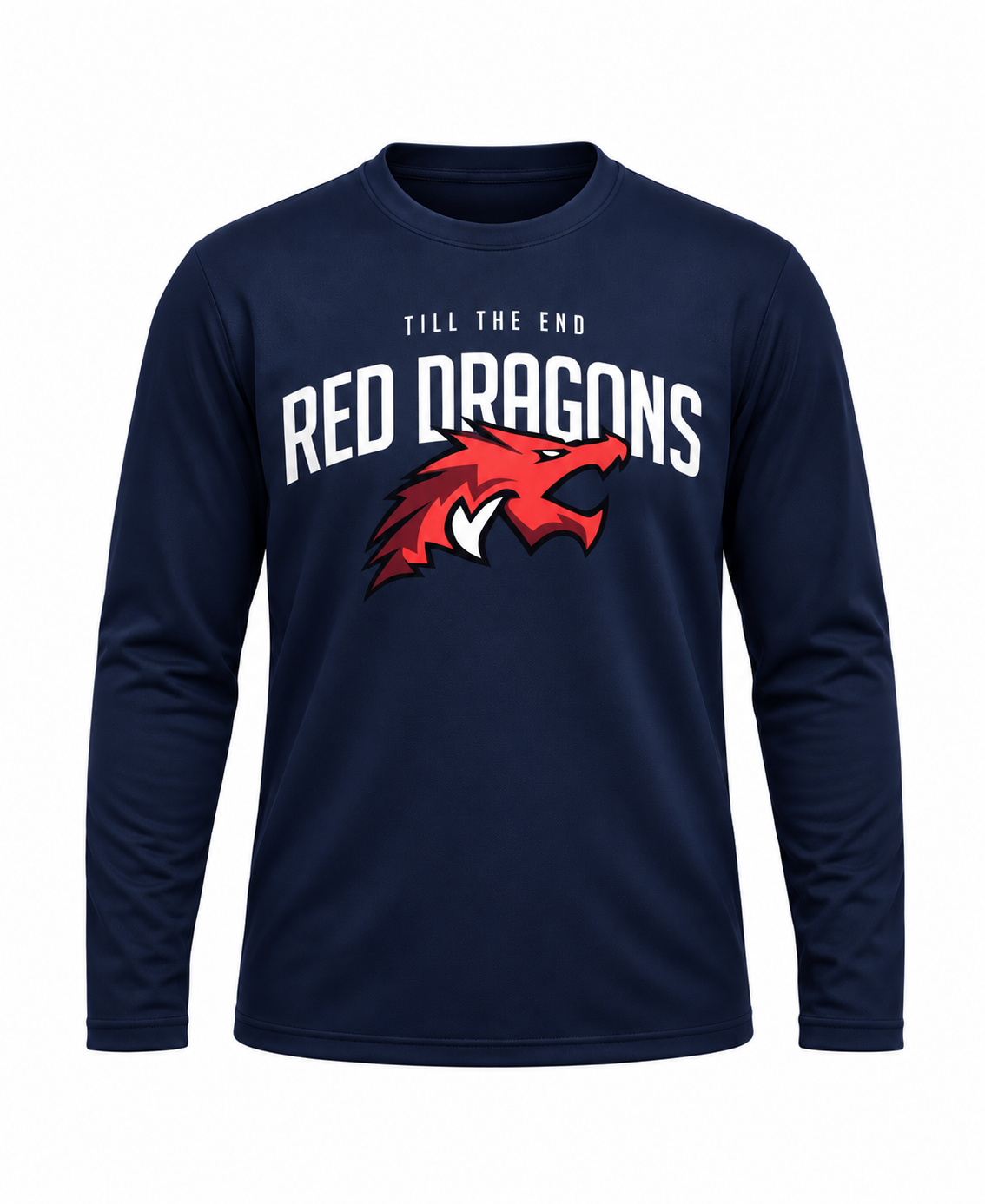 Red Dragons Ejderha Baskılı Lacoste Kumaş Sweatshirt (Mevsimlik)