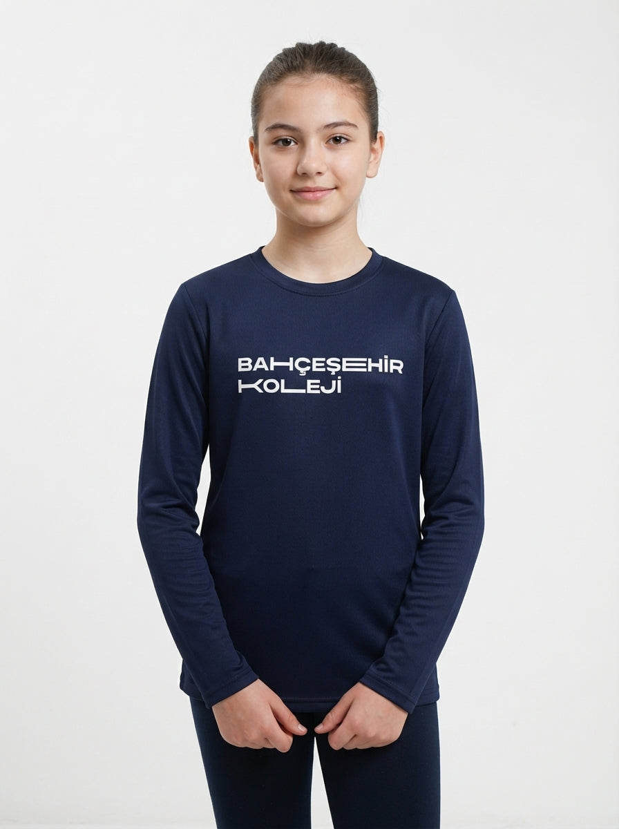 Bahçeşehir Modern Beyaz Yazı Baskılı Lacoste Kumaş Sweatshirt (Mevsimlik)