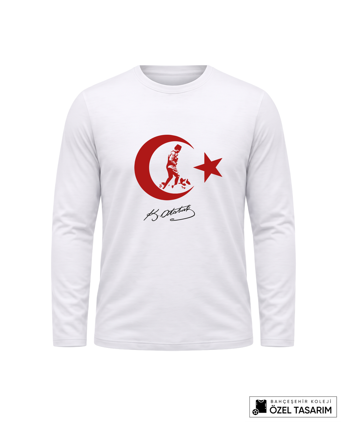 Atatürk & Türk Bayrağı Baskılı Sweatshirt (Mevsimlik)