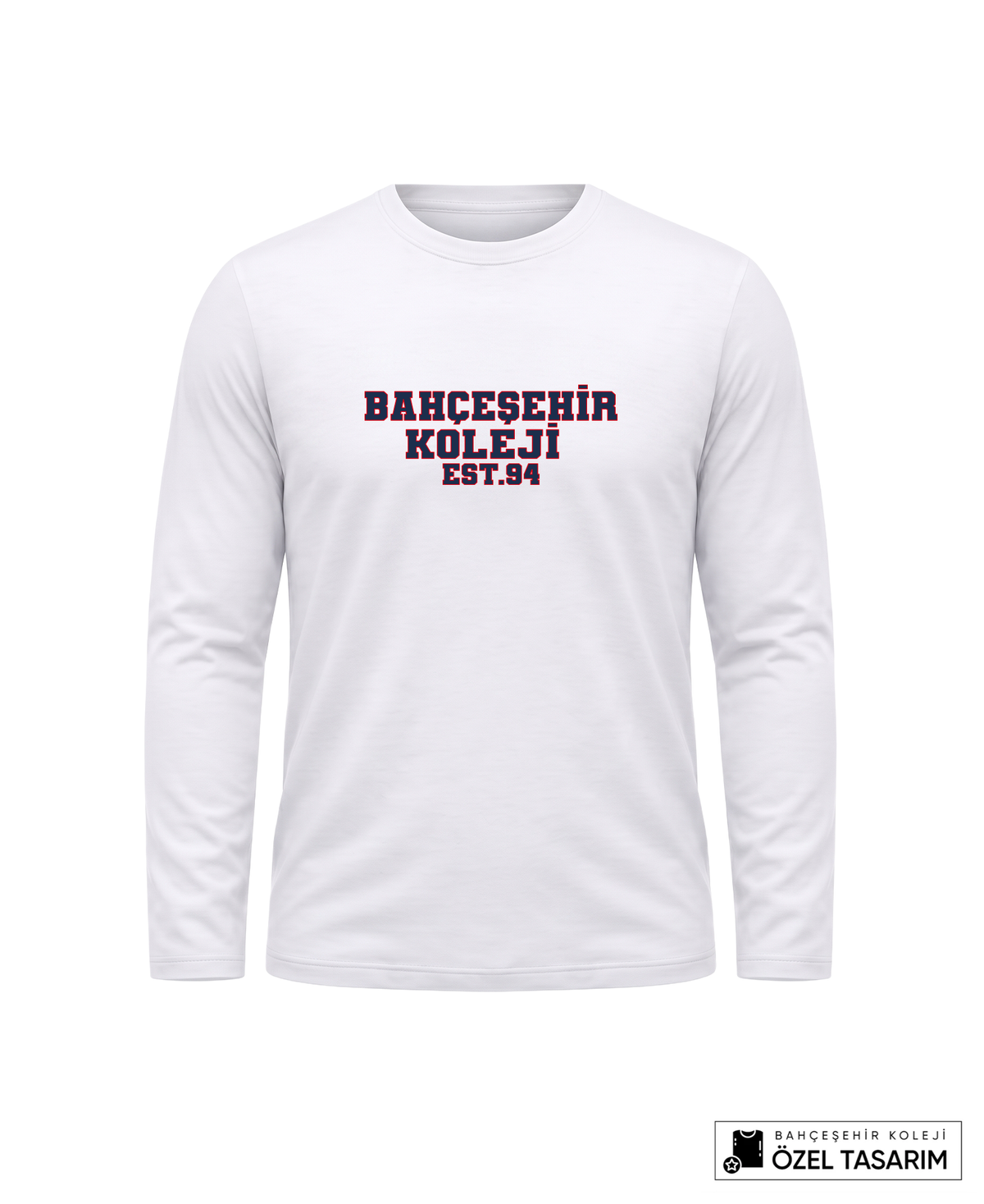 Bahçeşehir Koleji Yazı Baskılı Lacoste Kumaş Sweatshirt (Mevsimlik)