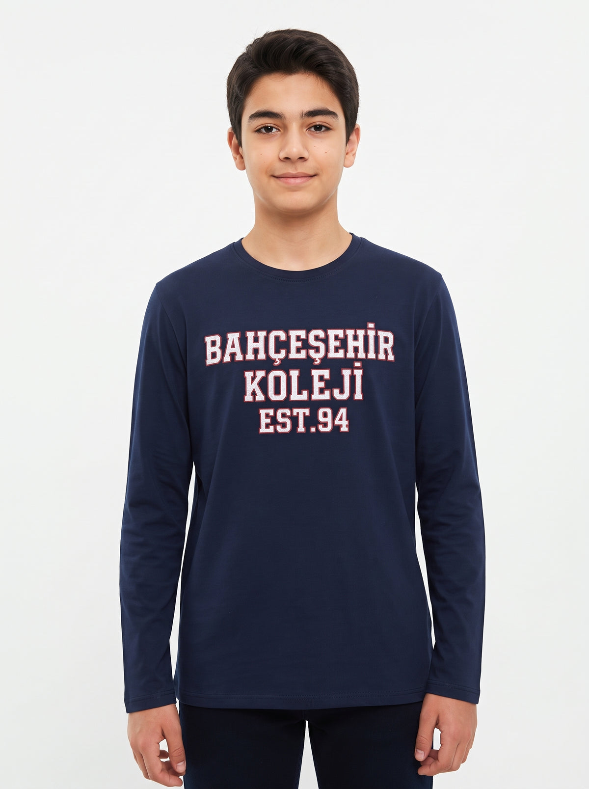 Bahçeşehir Koleji Yazı Baskılı Lacoste Kumaş Sweatshirt (Mevsimlik)