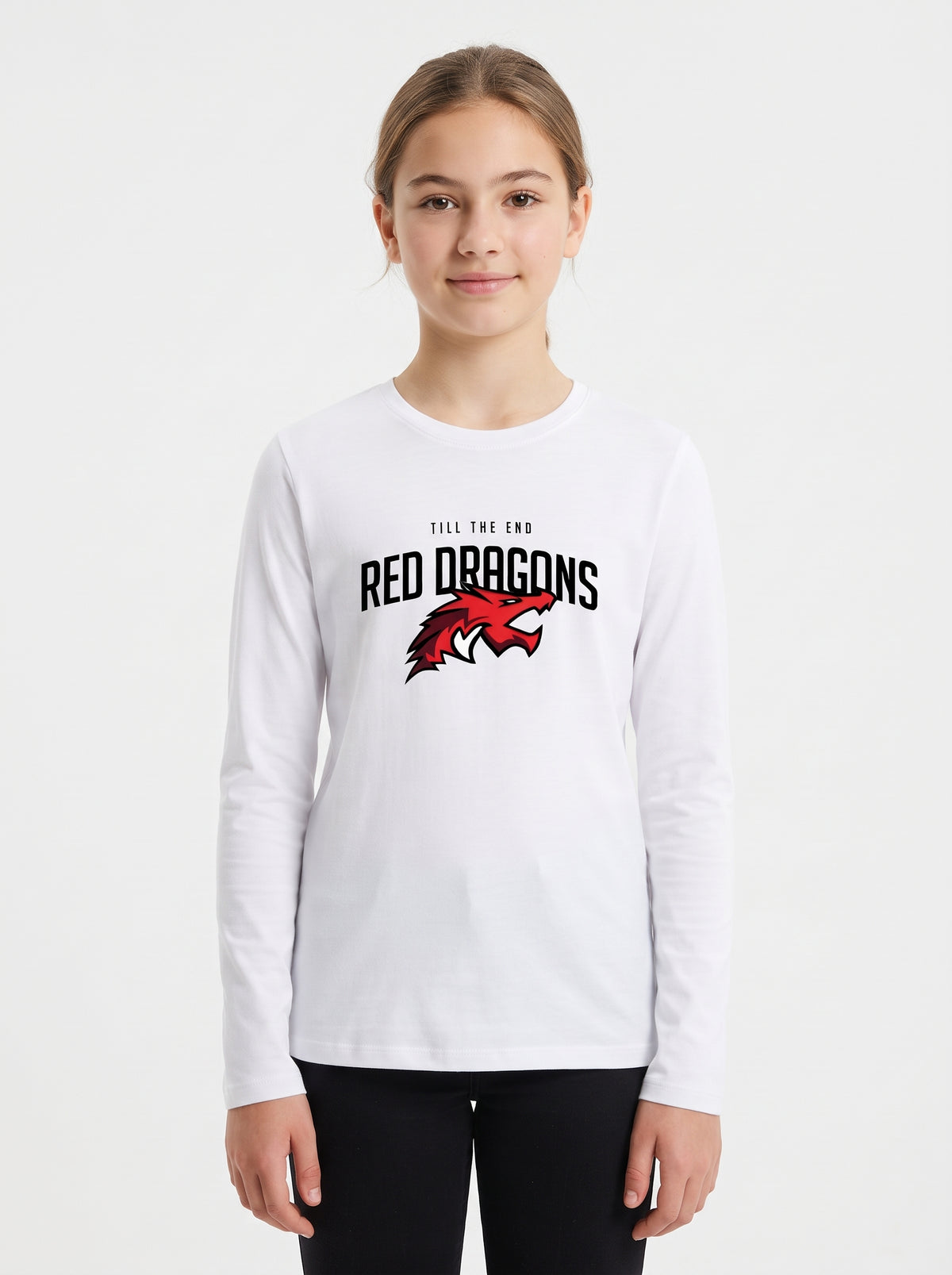 Red Dragons Ejderha Baskılı Lacoste Kumaş Sweatshirt (Mevsimlik)