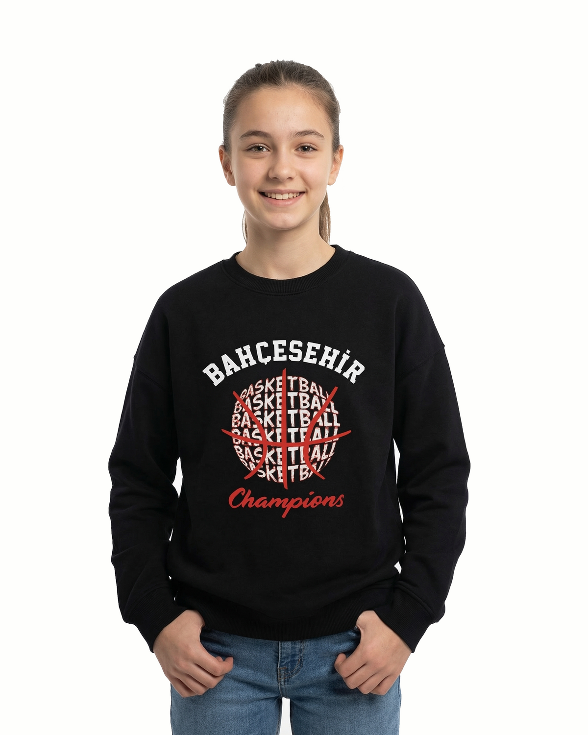 BK Basketball Champion Siyah Sweatshirt